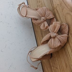 Loeffler Randall Camellia Knot Sandals in Peach
